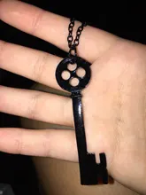 Collar de Metal con personalidad para Halloween, accesorios de esqueleto de llave Coraline de color negro, Retro, del Cofre del Tesoro