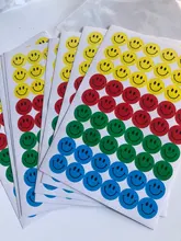 Pegatinas de coche para ordenador portátil, pegatina de retrato de cara sonriente, juguetes para niños, recompensa, pegatinas motivacionales para profesores, 500 Uds. Por rollo