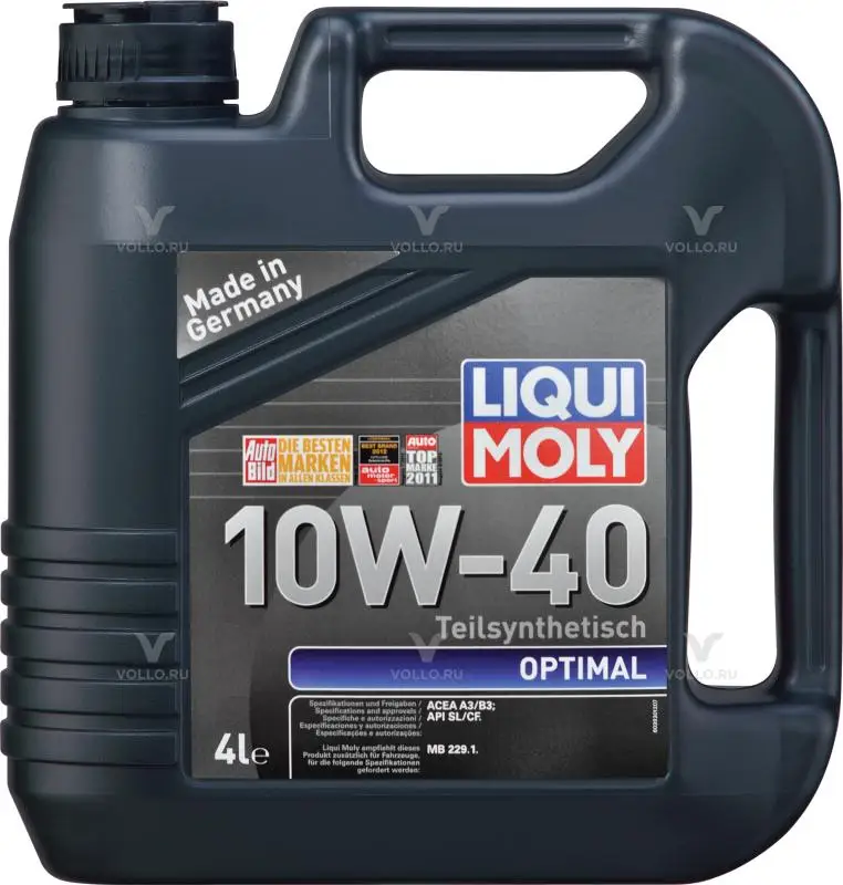 LIQUI MOLY Optimal 10w40 4 л.(4шт) масло моторное, п/синтетика 3930