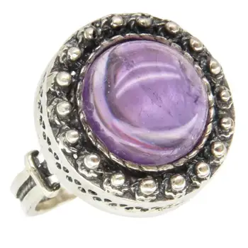 

Ring серебряныое amethyst natural 925 silver AG ring filigree gems 86