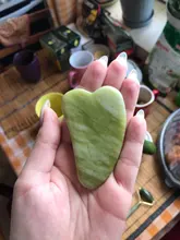 Gua Sha-Rodillo de Jade masajeador Facial 100% verdadera piedra Natural, rascador Gouache, herramientas de masaje para el cuidado de la piel