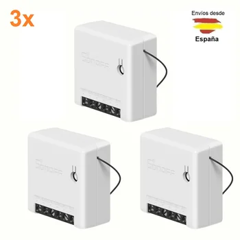 

PACK 3x SONOFF DIY MINI RELAY 2 CHANNELS WIFI SMART DOMOTICA WORKS WITH ALEXA AND GOGLE HOME CONTROL BY VOICE AND APP