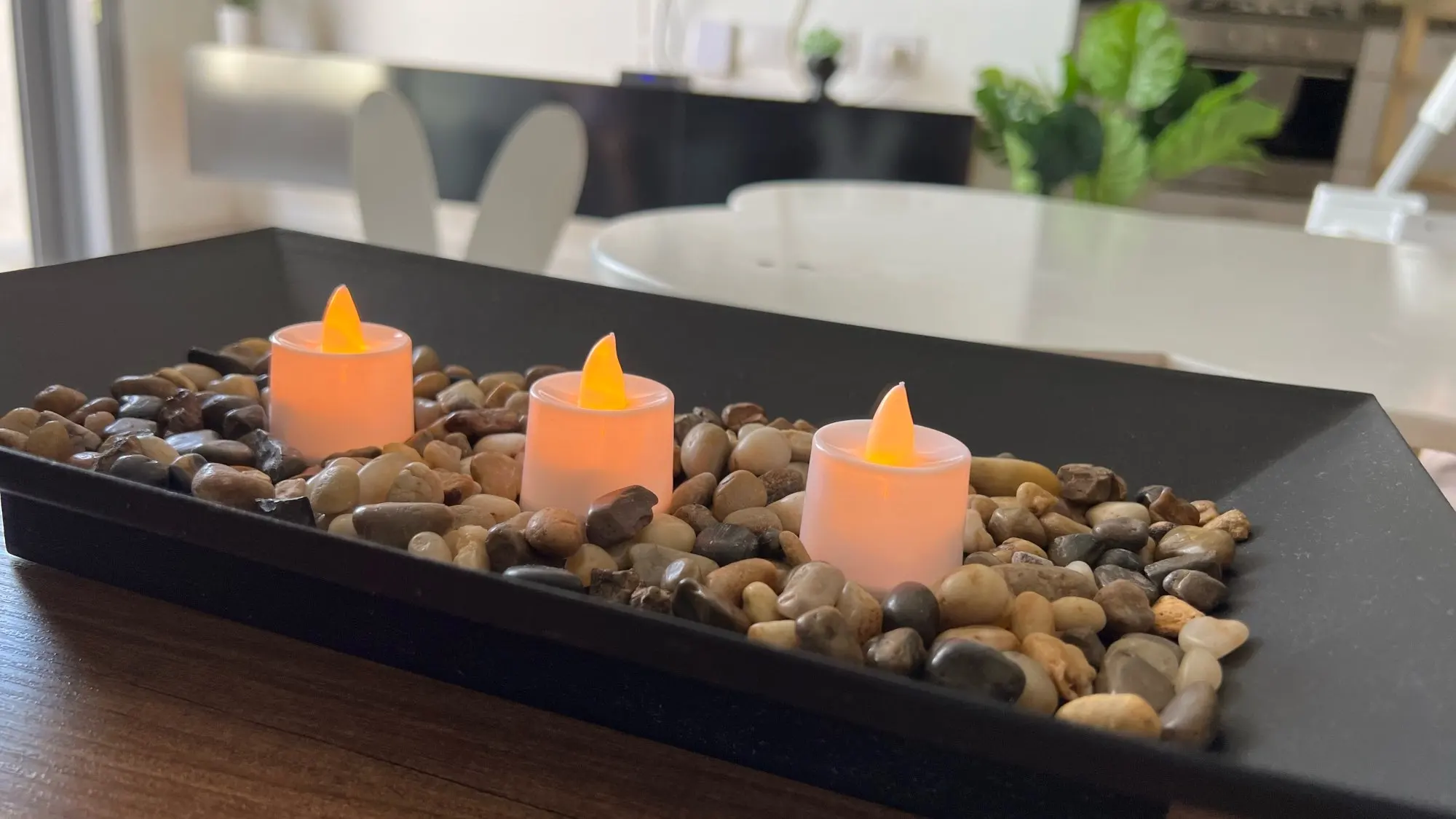 Flameless LED Tea Lights Candles Battery Powered Coloful Flickering Pillar Candles photo review