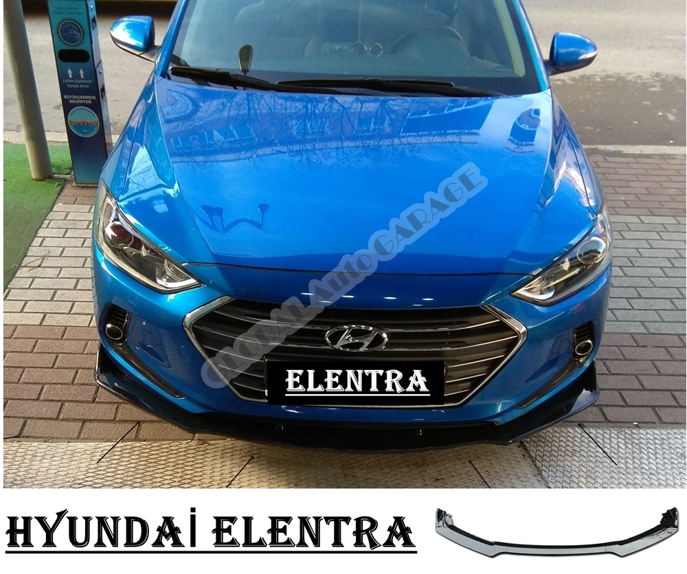 For Hundai Elentra Front Bumper Attachment Lip 2010-2020 Piano Glossy Black Splitter Diffuser Universal Spoiler Mud Flaps | Автомобили и