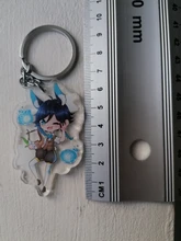 Vograce abalorios holográficos acrílico transparente impreso holograma llavero, haga su propio llavero acrílico con anime