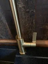 Brushed Kitchen-Faucet Bagnolux Matt Hot-And-Cold-Water-Round-Spout Golden-Brass 360-Rotatable