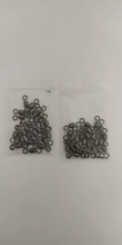JACKFISH-conector de pesca de acero inoxidable, de 8 palabras anillo giratorio, anillo sólido giratorio, 50 unids/lote, herramientas de anzuelo de pesca