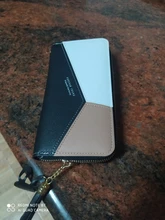 Carteras geométricas de lujo para mujer, monederos de cuero con cremallera, diseño de borla, billetera larga, monedero, tarjetero