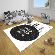 Черный белый джунгли медведь Дикая жизнь унисекс 3d принт Нескользящая микрофибра детские украшения для детской комнаты коврик
