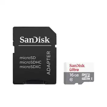 

Microsd card hc i + adapter sandisk ultra-16gb-class 10 - 48 mb/s