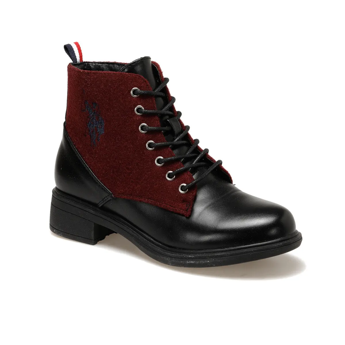burgundy polo boots