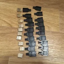 Socket-Connector Cover 4-Pin-Plug Plastic Female Usb 10pcs Adapter Pcb Data-Cable-Line