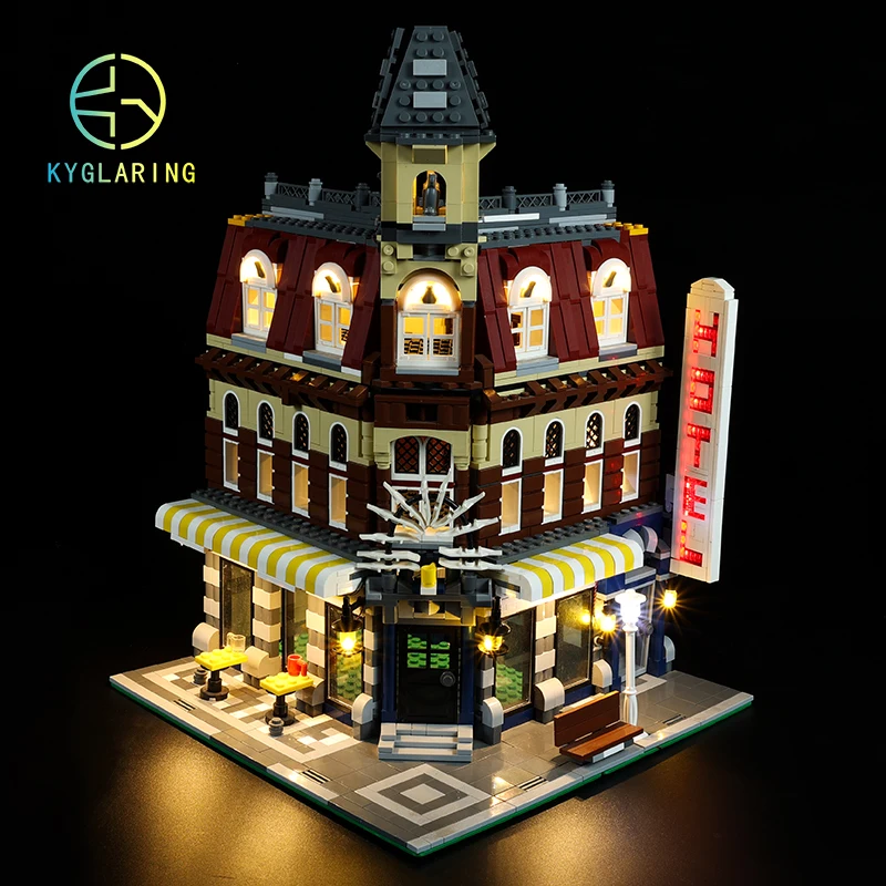 Kyglaring Set Di Illuminazione A Led Giocattoli Fai Da Te Per Creator Expert 10182 Cafe Corner Building Blocks (Non Inclusi)