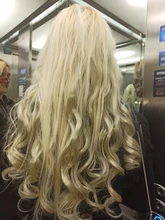 Alileader pelo sintético 16 Clip en Clip de extensión de cabello para mujer 6 unids/set Clip de extensión de cabello en Ombre peluquín falso largo ondulado