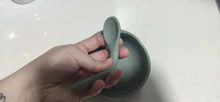 Juego de vajilla de silicona para alimentación de bebé, cuenco de silicona antideslizante con cuchara impermeable, sin BPA, plato para bebé, 1 Juego