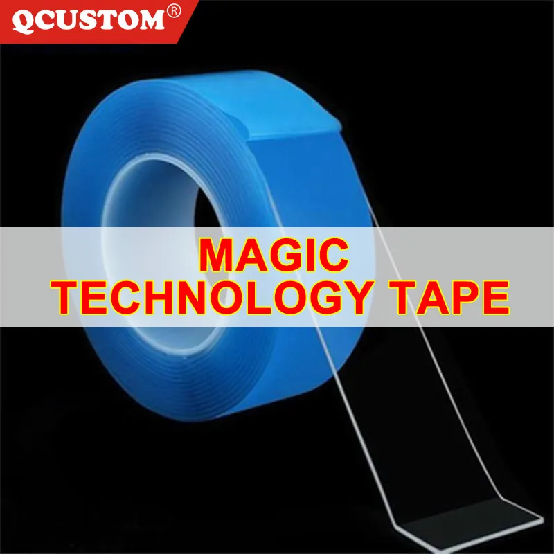 

QCUSTOM Washable Double-sided Length 3M Width Strong Clear Transparent Acrylic Foam Adhesive Tapedouble Sided Adhesive Tape Glue