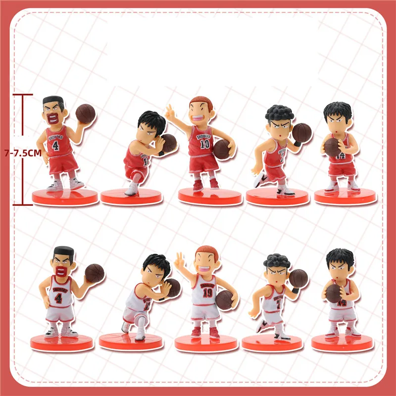 

5 Style/Set SLAM DUNK Sakuragi Hanamichi Rukawa Kaede Akagi Takenori Miyagi Ryota PVC Action Figure Collection Model Toys