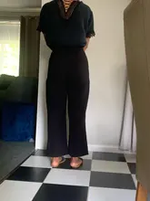 Pantalones de chándal para mujer, ropa de calle, moda de verano, estilo coreano, pierna ancha, Harajuku, holgado, negro, cintura alta, Vintage, 2020