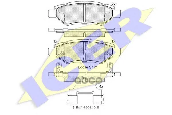 182142_колодки Дисковые Задние! Cadillac Cts Ii 2.8/3.6 08-11 Icer 182142 Icer арт. 182142