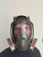Respirador de cara completa antiniebla, mascarilla de Gas para pintura Industrial, mascarilla para fumigación, seguridad, filtro de trabajo, protección de formaldehído