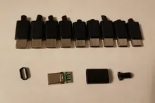 Jack-Tail-Plug Conector Electric-Terminals Case Male 10pcs/Lot Phone Type-C Mirco