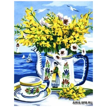 

Mrc1531-367 canvas with a pattern Margot 'Yellow Book' 40*50 cm