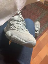 Xpay-Zapatillas De correr Air 350 para Mujer, Zapatos transpirables De ratón del desierto 500 YY 700, sombra De sal, visión suave, color blanco y negro