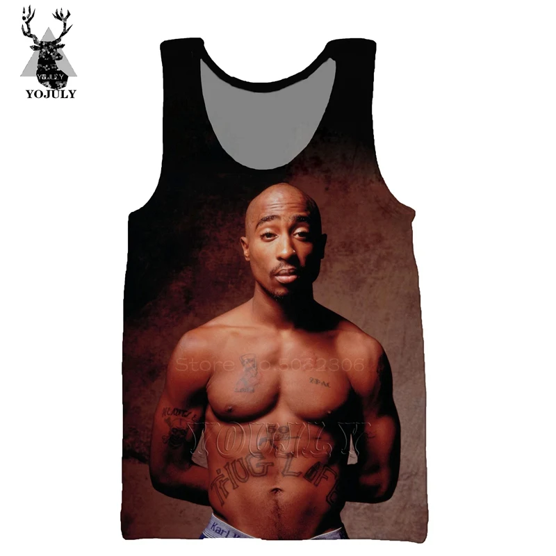 1 Мужские и женские безрукавки с 3d принтом, безрукавка 2pac, безрукавка унисекс в стиле хип-хоп, уличная одежда, жилеты, топы для американских певиц Тупак, 14 - Цвет: 1