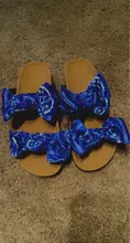 Bandana deslizante para mujer, sandalias con lazo de vaca, desteñido, grafiti, Flast, calzado plano, venta al por mayor, 2020