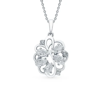 

Silver Pendant with cubic zirconia sunlight sample 925 test