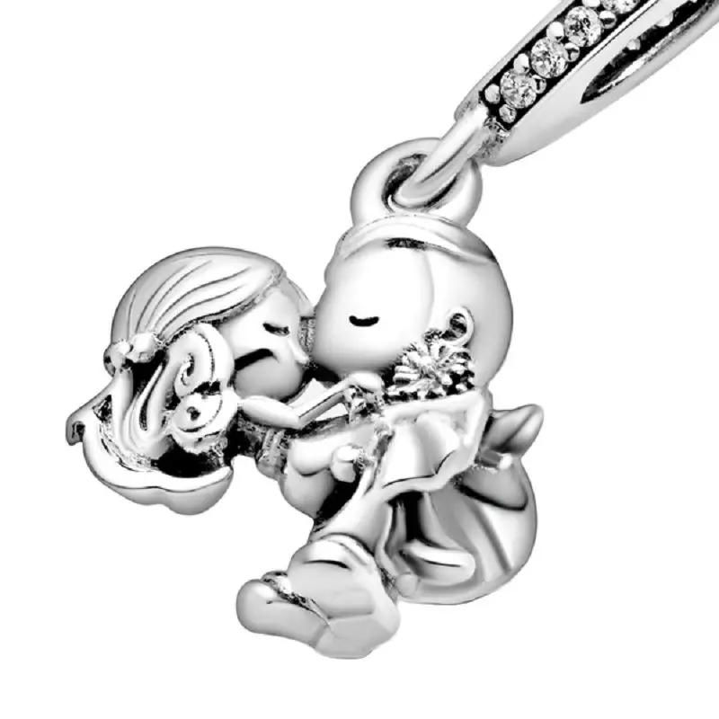PANDORA CHARM COLGANTE CASADOS" (REF. 798896C01) COMPATIBLE Moments ORIGINAL EN PLATA DE regalo San Valentin| | - AliExpress