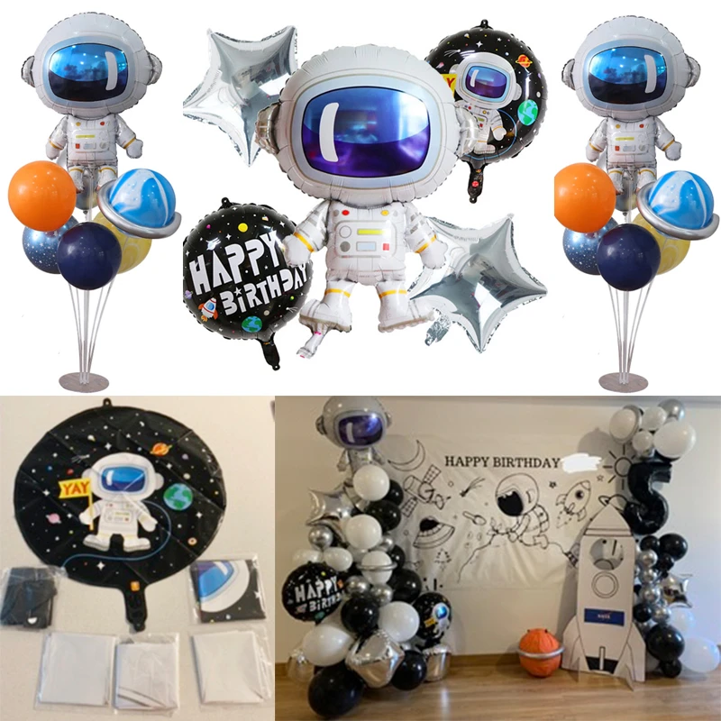 Nueve Fiel Premedicación Decoración de fiesta del espacio exterior, globo de astronauta para niño de  1, 2 y 3 años, decoración para fiesta de cumpleaños, suministros de  recuerdo para Baby Shower, juguetes, Globos de aire| | - AliExpress