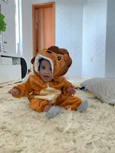 Monos de invierno para bebé, disfraz de Kigurumi Lion para niñas y niños pequeños, mono de Animal, ropa infantil, pijamas, monos