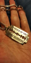 Collares de cadena con colgante de acero inoxidable para hombre y mujer, joyería de Peaky Blinders por pedido de la cuchilla de afeitar Peaky Blinders