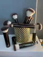 Hourglass-Juego de brochas de maquillaje, 10 unidades, polvo, colorete, sombra de ojos, corrector, delineador de ojos, pinceles con mango de Metal