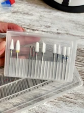 Caja de almacenamiento de plástico con 20 ranuras para broca de uñas, contenedor de cortadores para manicura, accesorios para uñas, herramienta artística