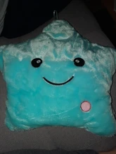 34CM Creative Toy Luminous Pillow Soft Stuffed Plush Glowing Colorful Stars Cushion Led