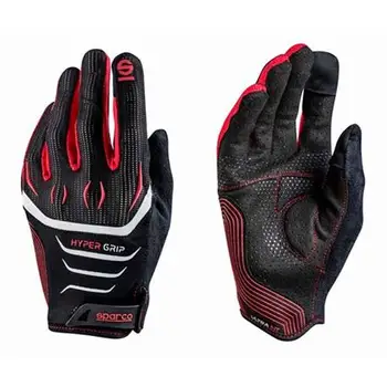 

S002094NRRS08-Hypergrip gloves size 8 Black/Sparco Red