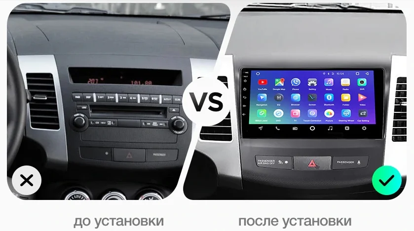 Штатная магнитола FarCar s300-SIM 4G для Mitsubishi Outlander XL