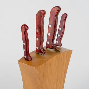 

Knife Set/stand with 5 stainless steel knives/Blades/polywood Tramontina 21199/767/