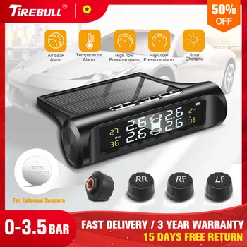 

Waterproof Car TPMS Solar Charging Tire Pressure Monitoring System LCD Screen Real-time Display Tire Temperature And Pressure