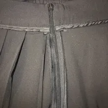 Wide Leg-Trousers Fit-Pants Pleated Spring Autumn Split Black High-Elastic Women Fashion