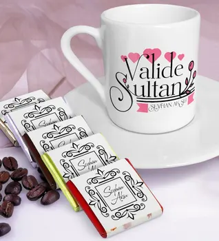 

Personalized Valide Sultan Turkish coffee Cup and Chocolate Set-2