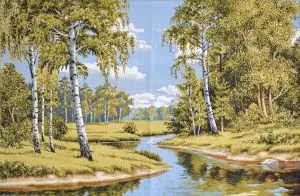 

Coupon tapestry "Birch at the Water" (110x70)