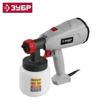 Краскопульт(краскораспылитель) электрич, ЗУБР КПЭ-350, HVLP, 0.8л, краскоперенос 0-700мл/мин, вязкость краски 60 DIN/сек, сопло 1.8мм, 350Вт