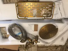 Faucet Mixer Tap Shower-Set Rainfall-Head Bathroom Brass Antique Wall-Mounted Dual-Handles