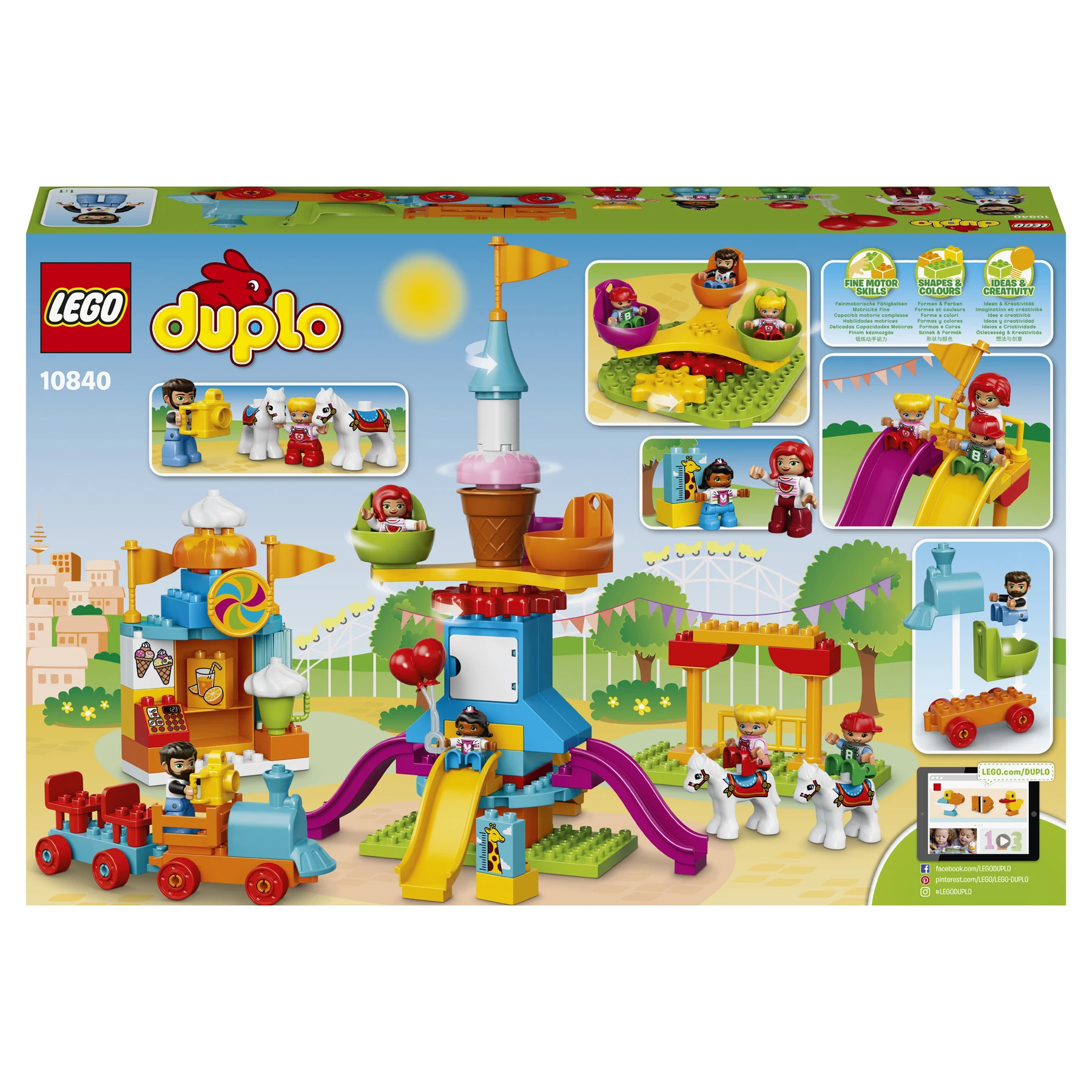 Designer Lego Duplo Town Big Amusement Park Blocks Aliexpress