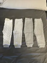Pantalones de 100% algodón suave para bebés, lote de 3/4 unidades con estampado de dibujos animados para cualquier época del año, tallas de 0 a 24 meses