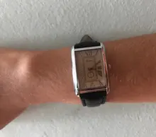 Reloj cuadrado de moda para parejas, cronógrafo de cuarzo con números romanos, estilo simple, correa de cuero informal, para hombre y mujer