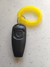 Silbato de entrenamiento 2 en 1 para perros y mascotas, correa de muñeca portátil con clic, entrenador ligero, guía de ayuda, llave de sonido, producto para perros